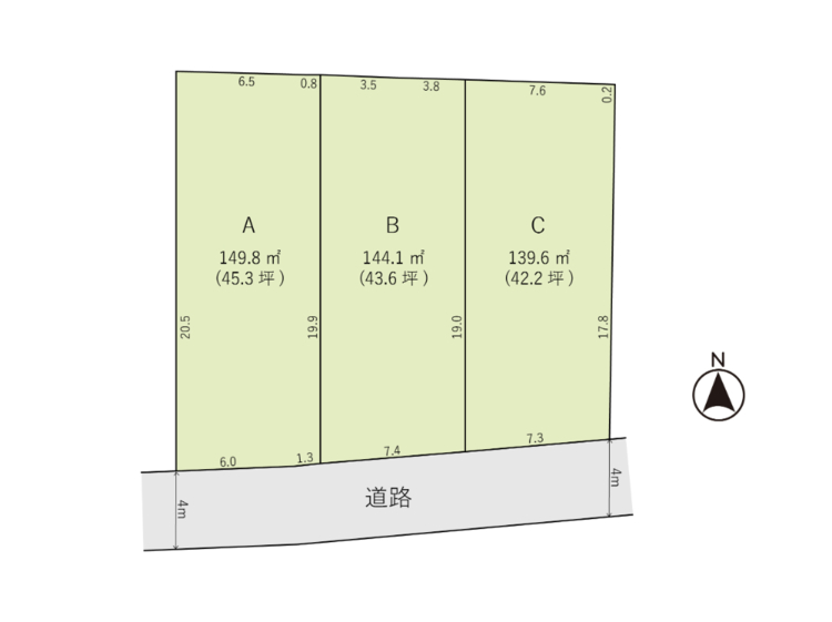 西尾市米津町　区画図