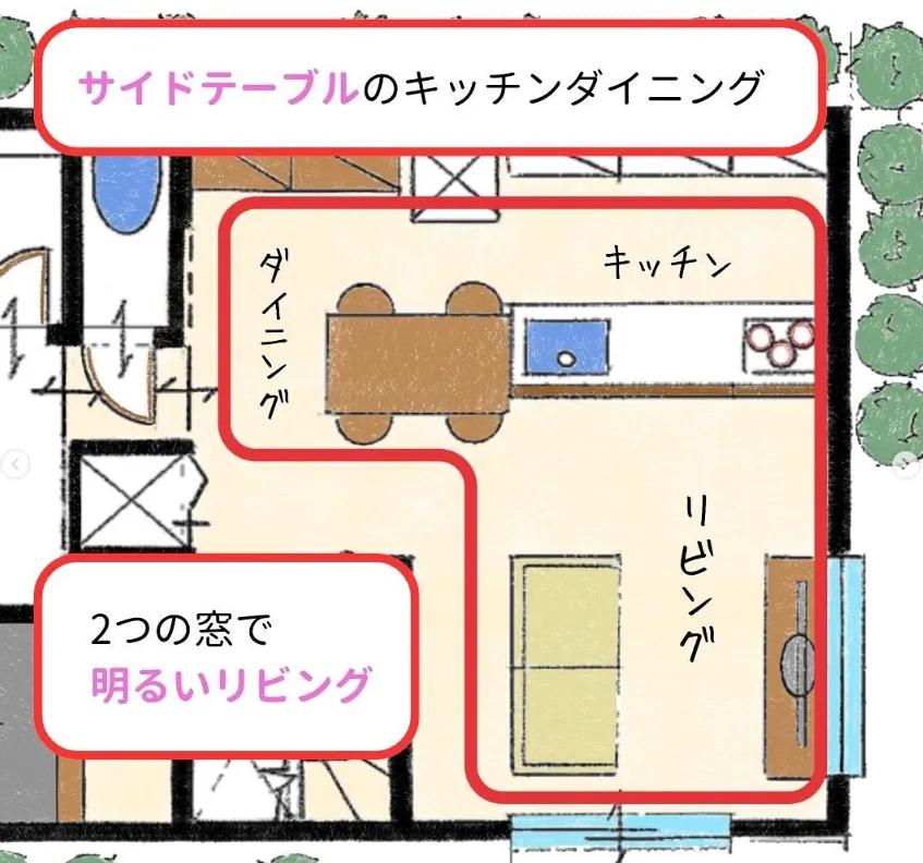 L型リビング