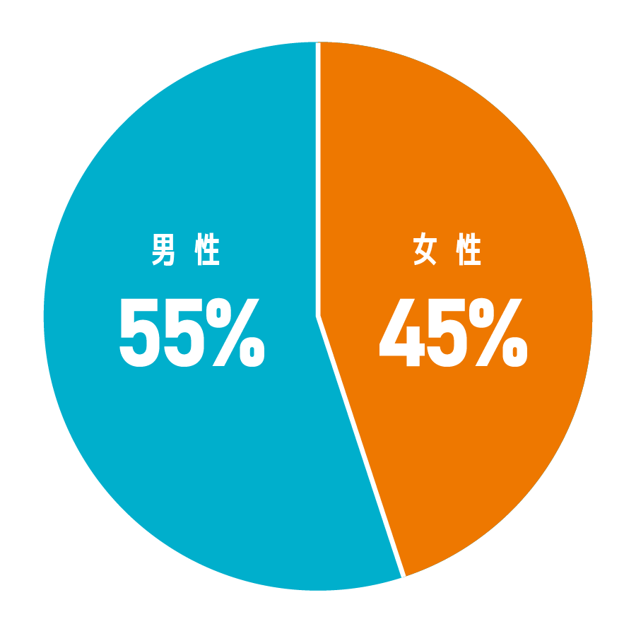 社員の男女比