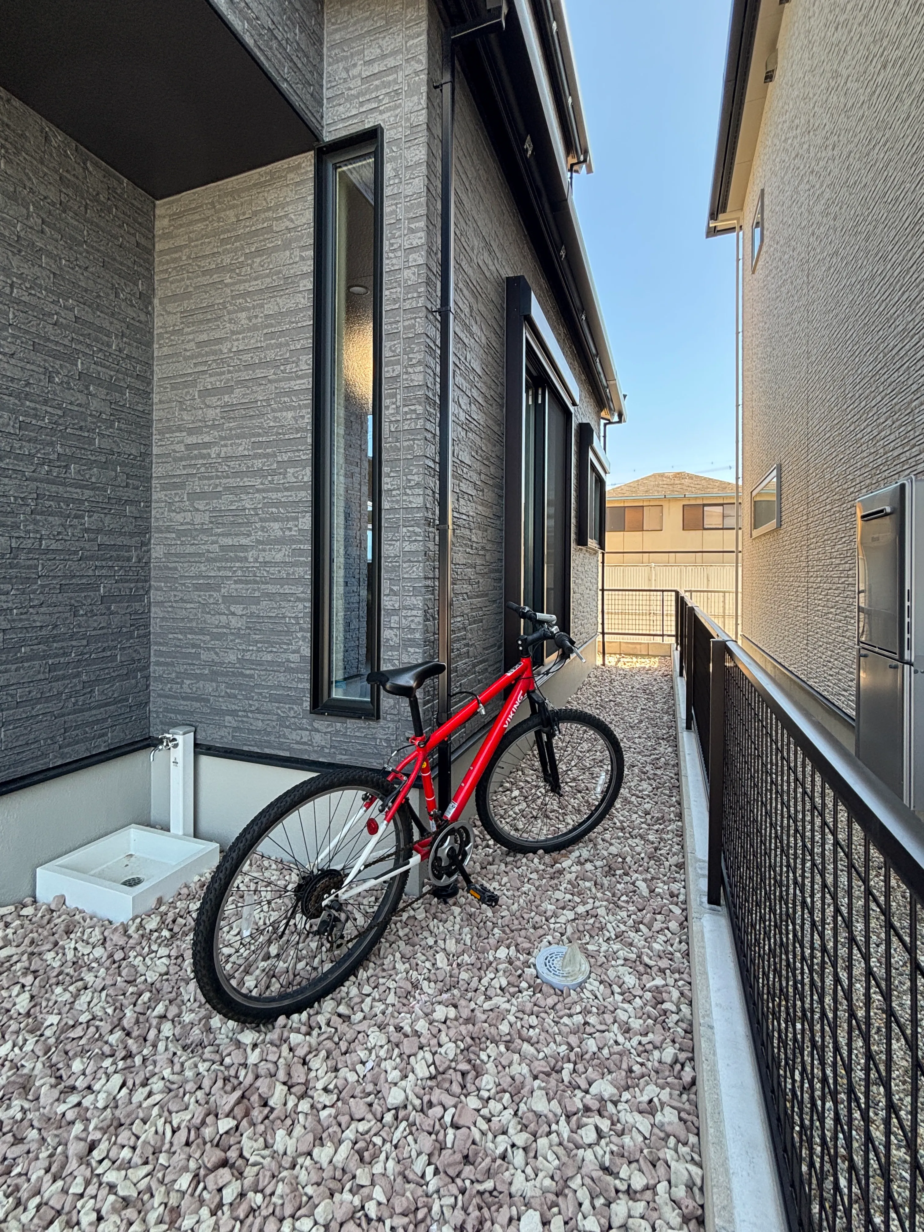 スロープを付けられるよう空けたスペース