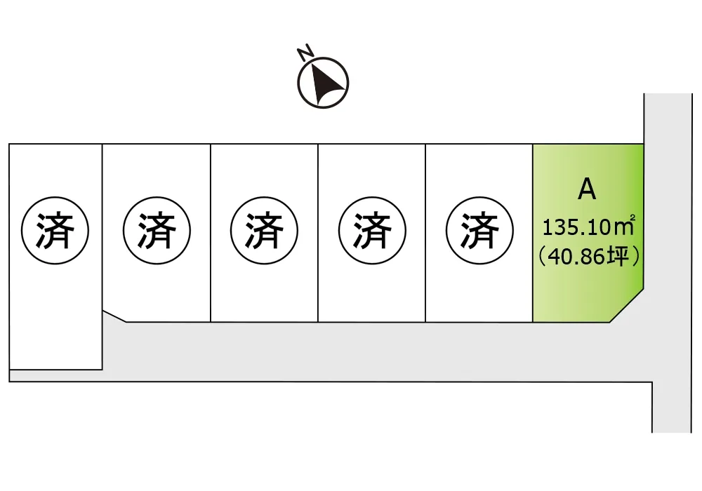 岡崎市東大友　区画図