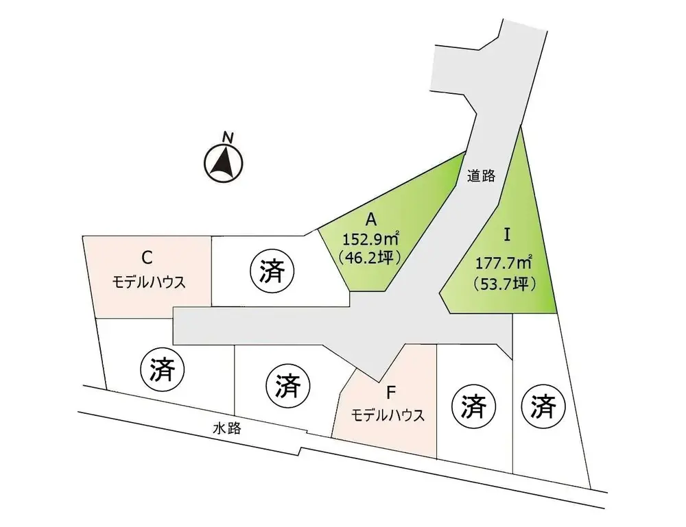 安城市二本木町　住宅用地　区画図