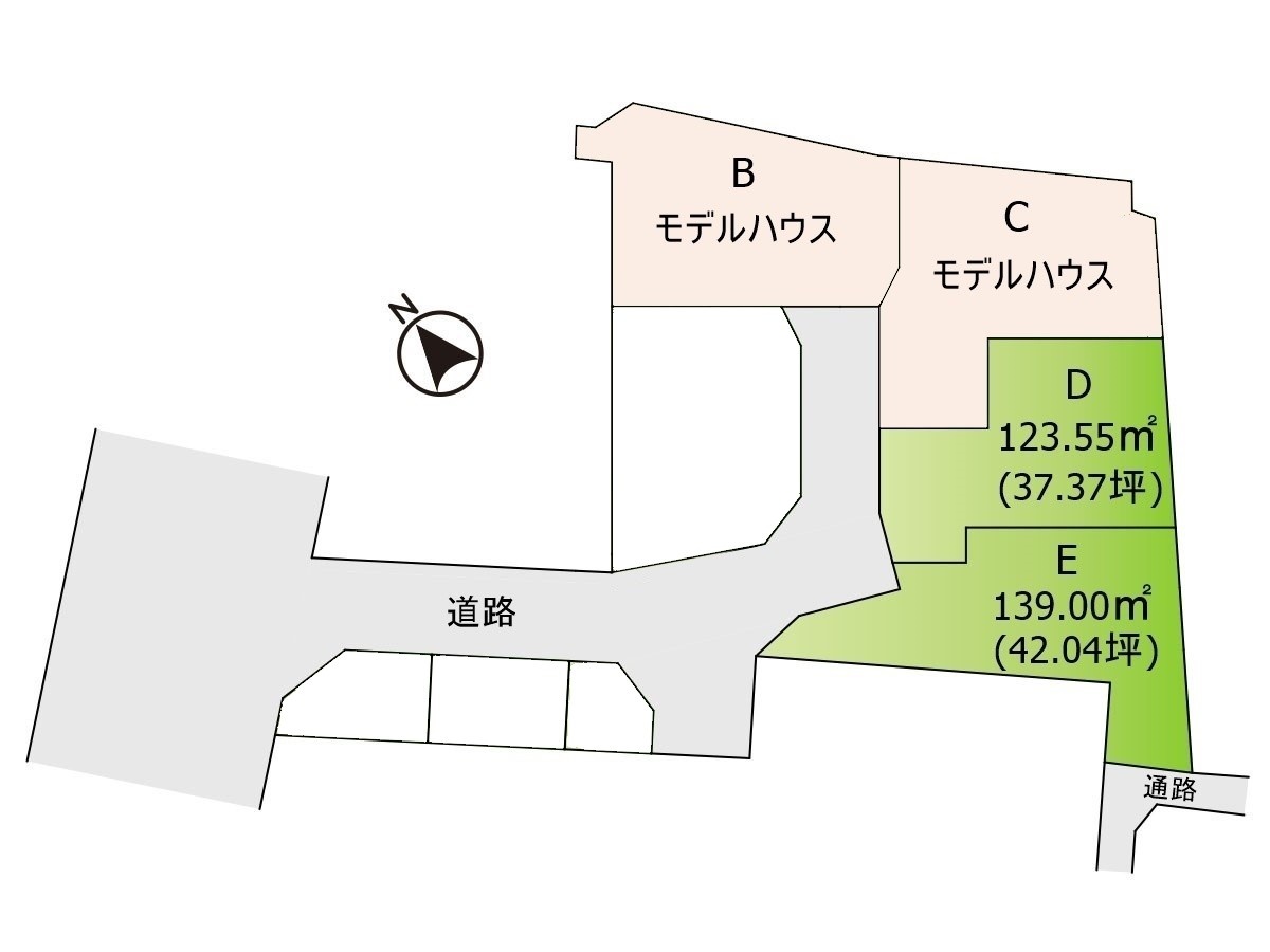 岡崎市大和町の土地　区画図