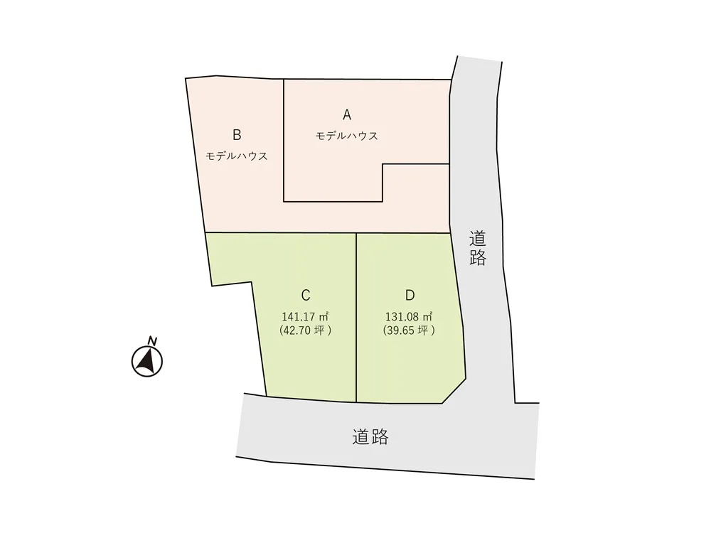 安城市姫小川の分譲土地　区画図