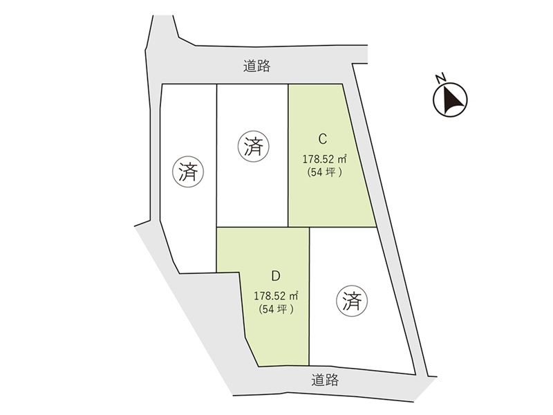安城市里町の分譲土地　区画図