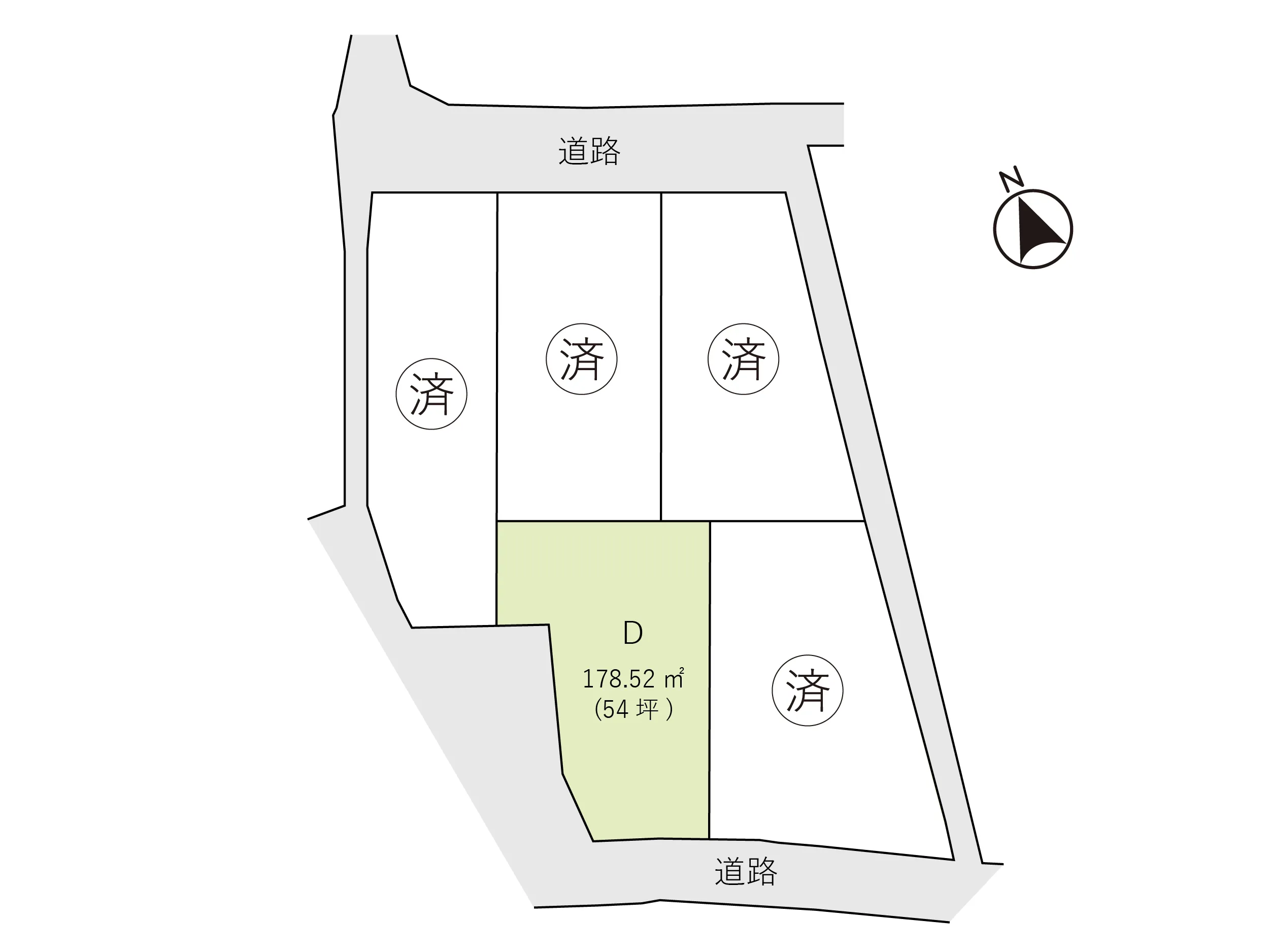 安城市里町の分譲土地　区画図