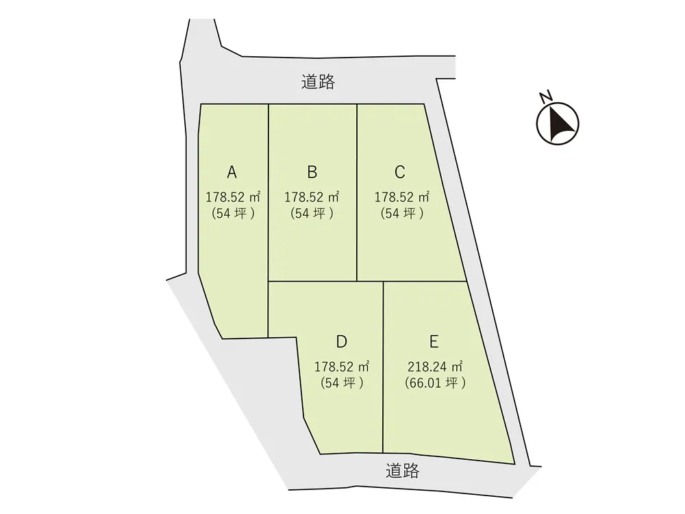 安城市里町の分譲土地　区画図