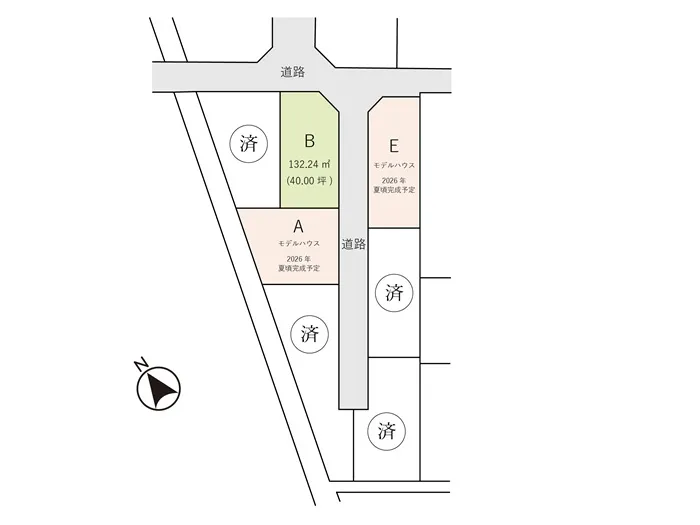 岡崎市赤渋町の分譲土地　区画図
