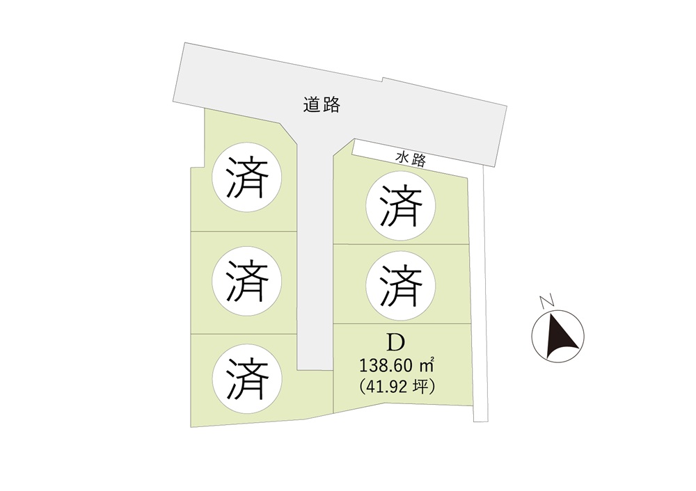岡崎市森越町の土地 区画図