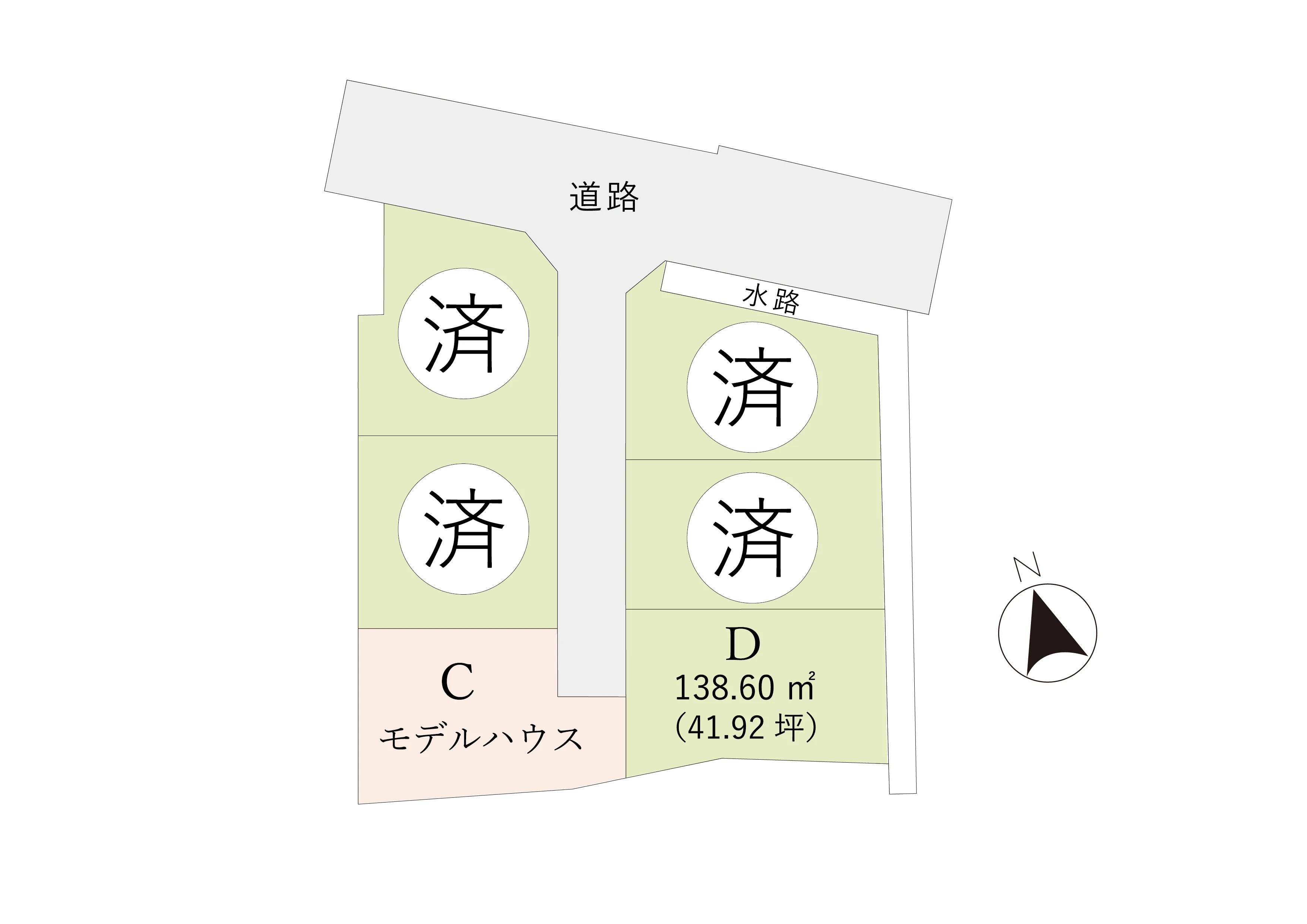 岡崎市森越町の土地 区画図