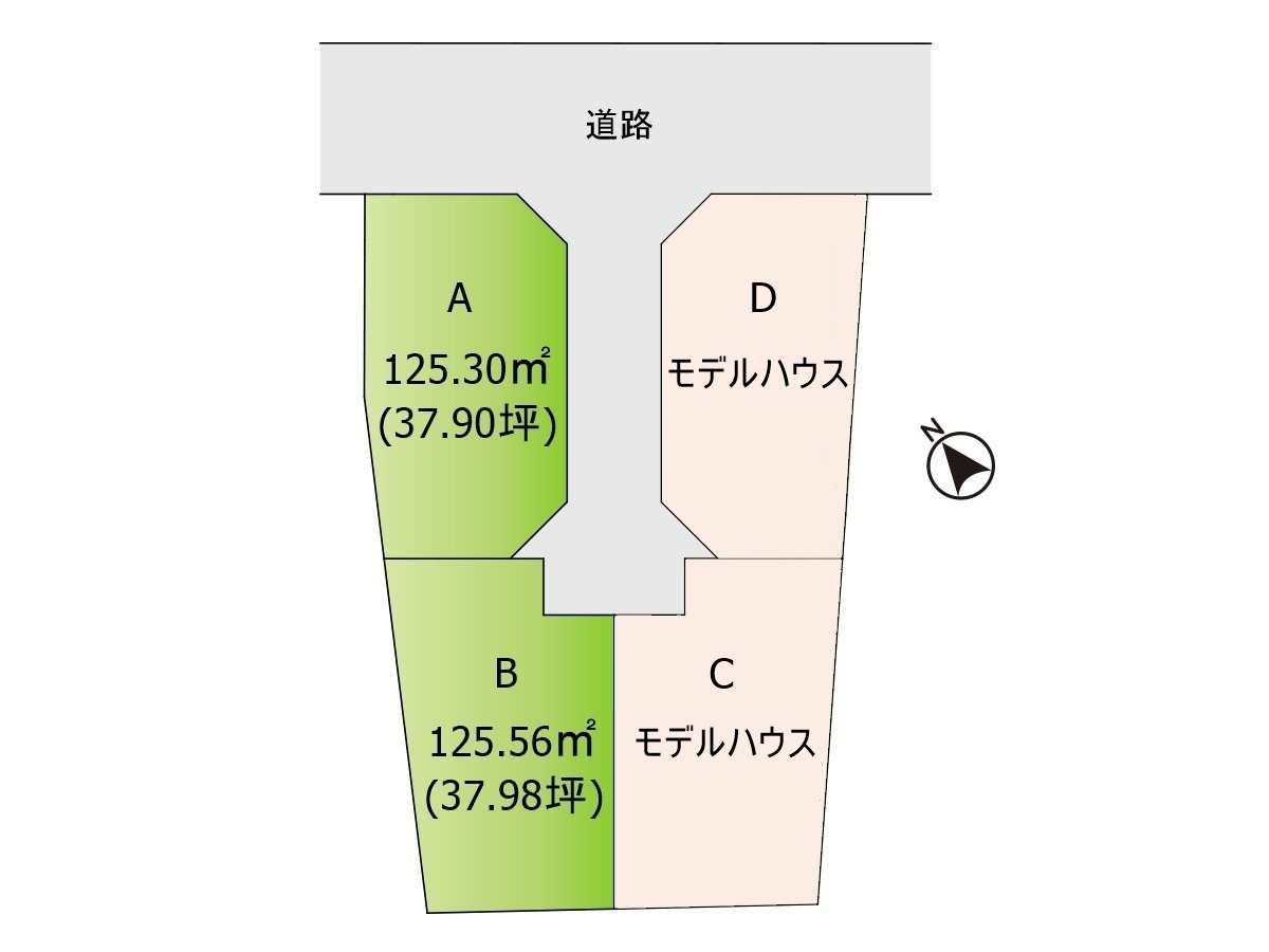 岡崎市矢作町の土地　区画図