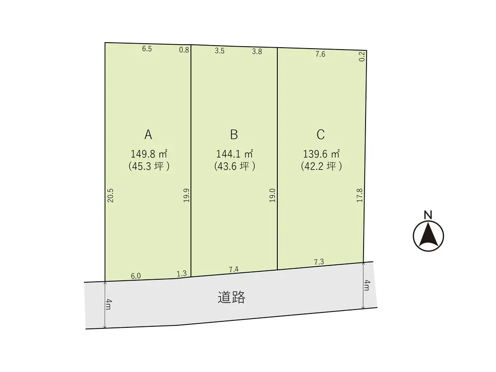 西尾市米津町土地　区画図