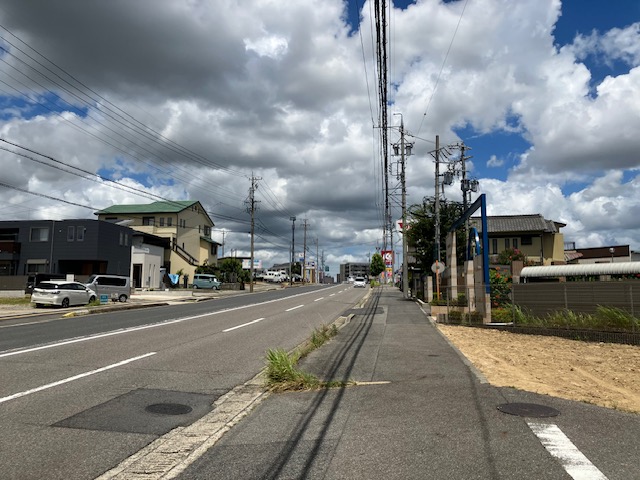 豊田市永覚町の土地　現地前面道路